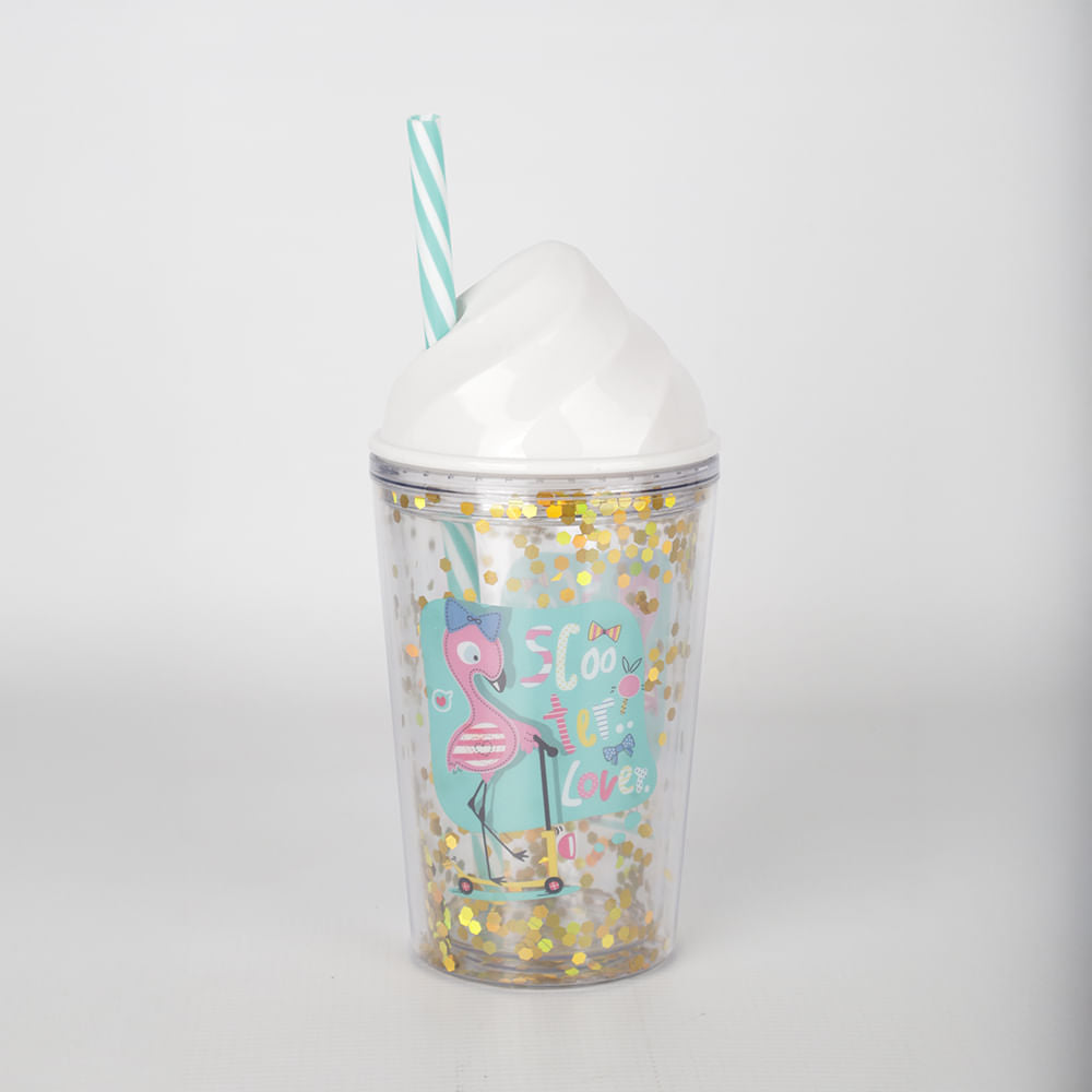 Vaso con Sorbete Blanco Flamenco