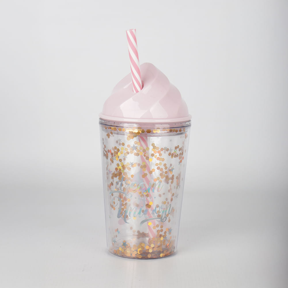Vaso con Sorbete Rosa Oso Perezoso