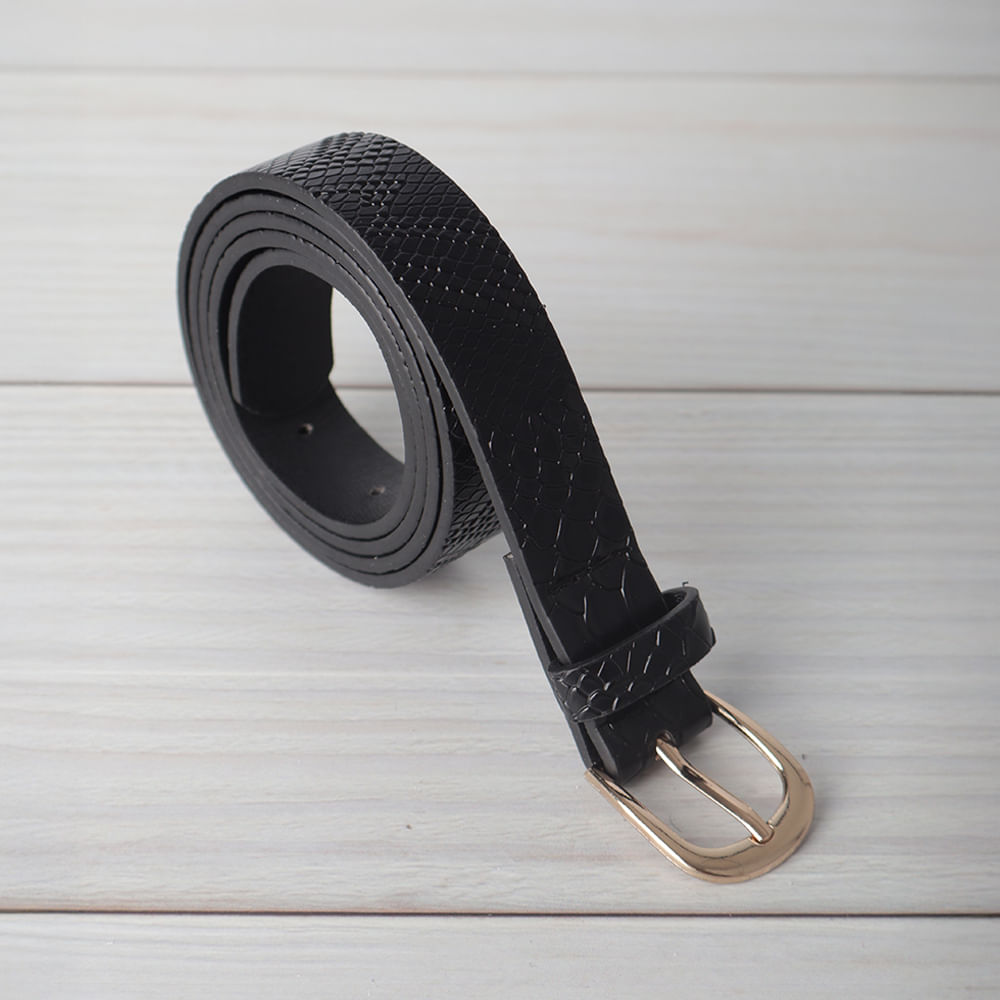 Cinturón Negro con Textura