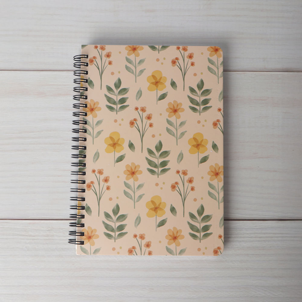 Cuaderno Espiral Flores Varias