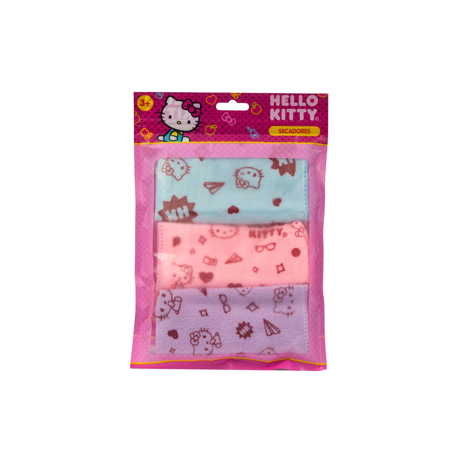 Set de 3 Secadores Microfibra Hello Kitty
